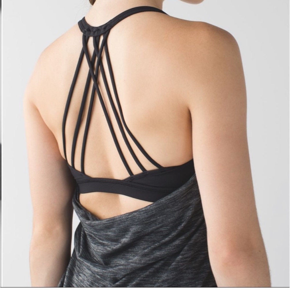Lululemon Lighten Up HEATHERED Black Tank 4